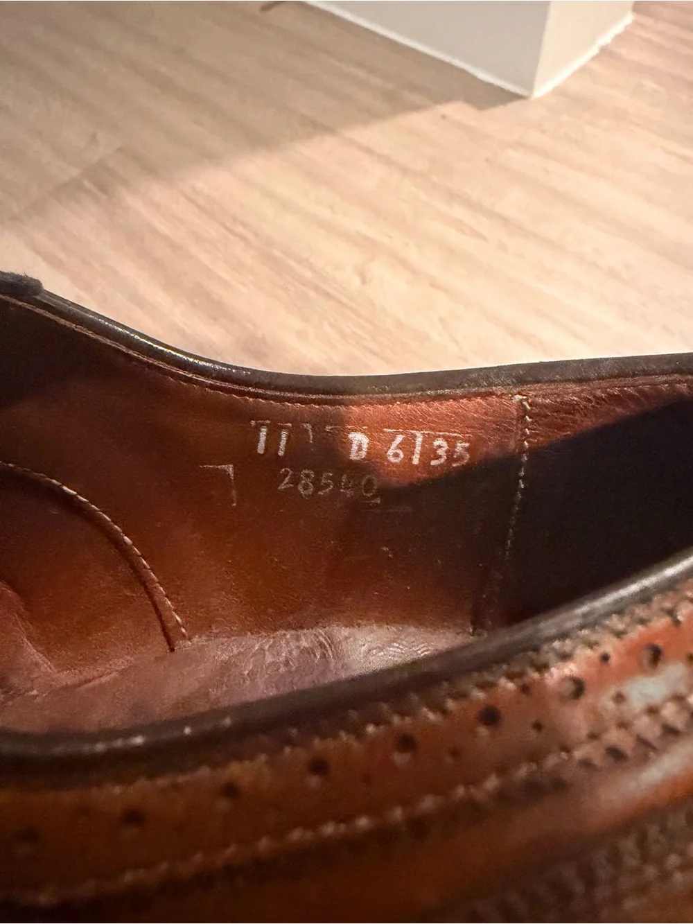 Allen Edmonds Strand Walnut Leather Cap Toe Brogue Oxford Shoes Sz 11D